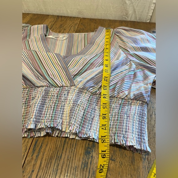 🩷 Striped Cotton Blouse – Multicolor – Size L - Picture 5 of 8